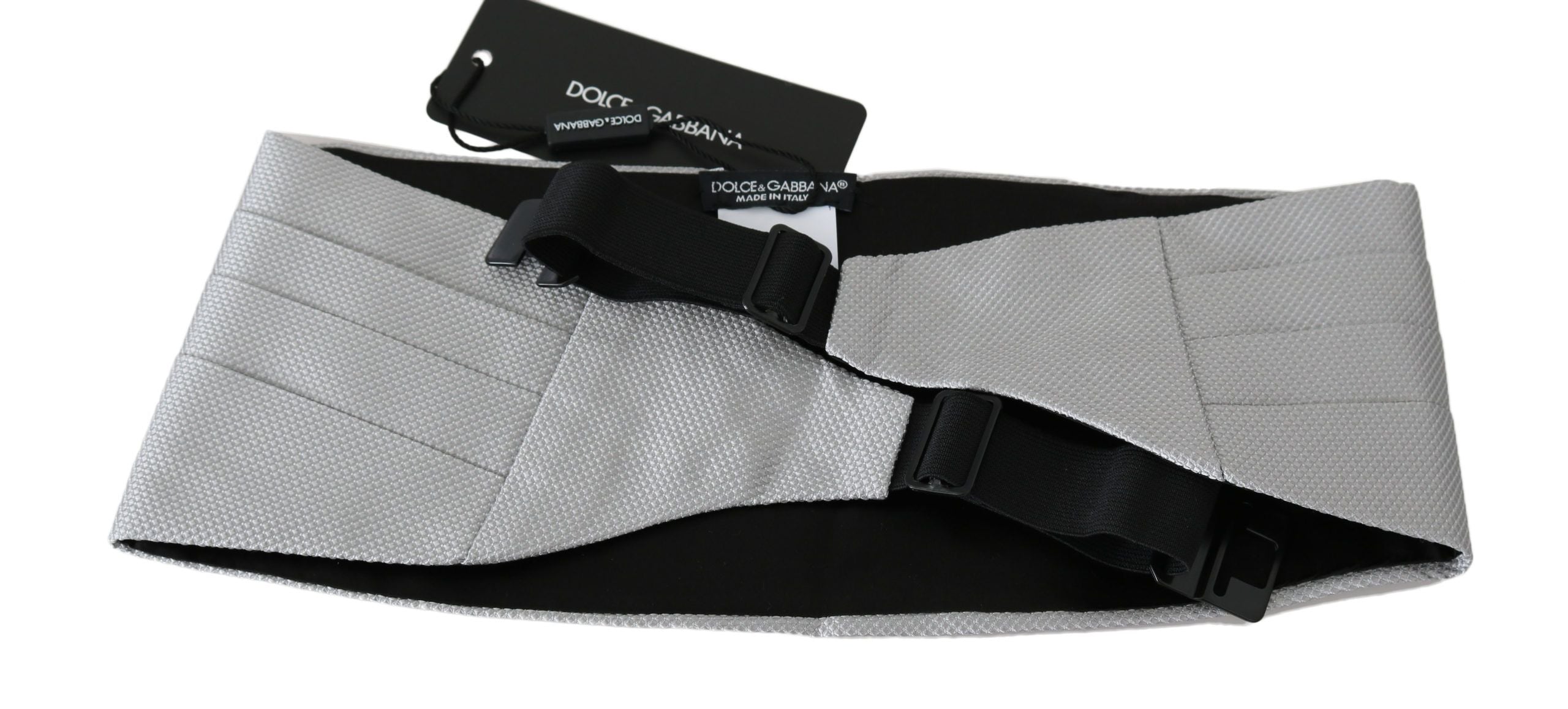 Elegant Silk Gray Cummerbund - ventzia