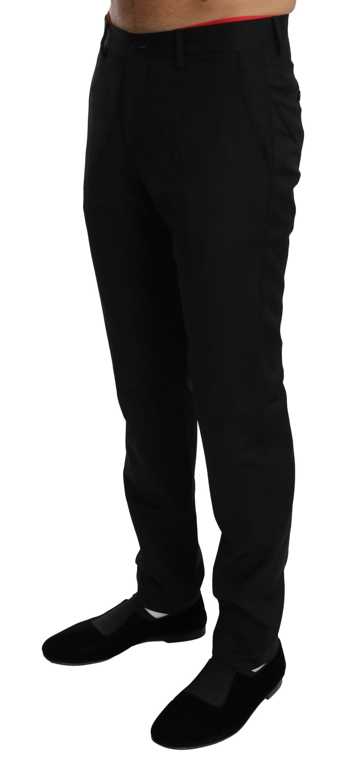 Elegant Black Wool Dress Pants - ventzia