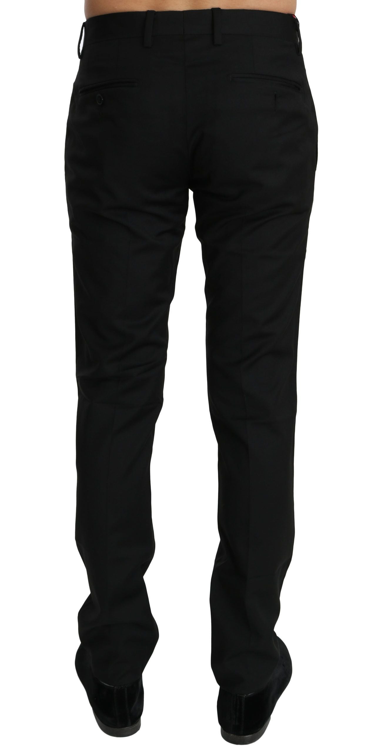Elegant Black Wool Dress Pants - ventzia