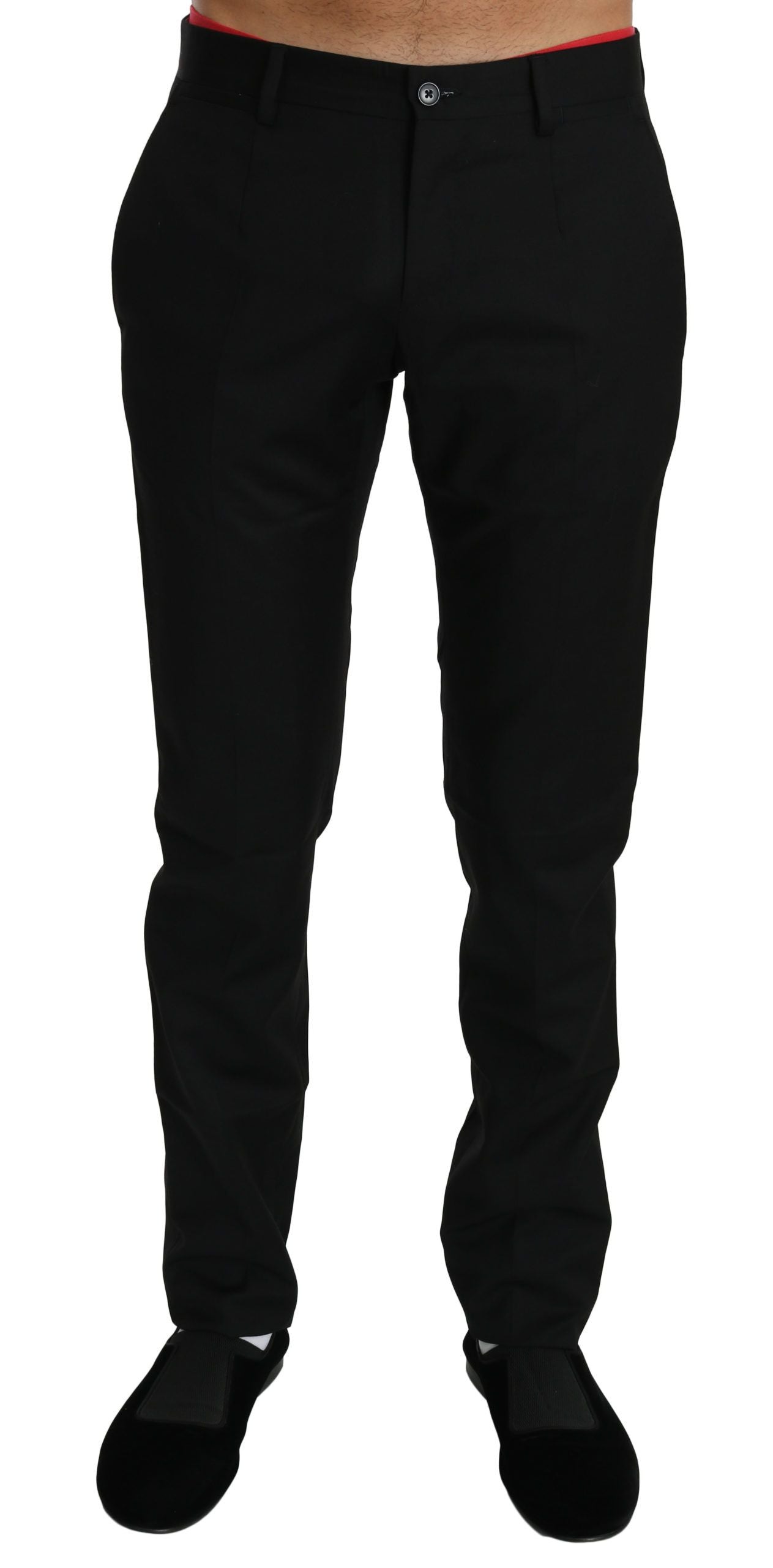 Elegant Black Wool Dress Pants - ventzia