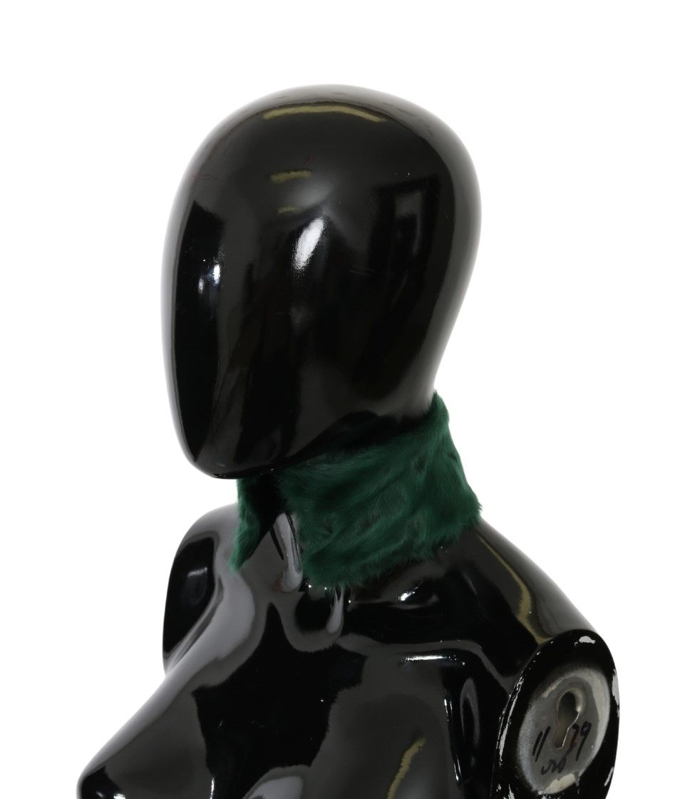 Luxurious Green Lambskin Scarf for Women - ventzia