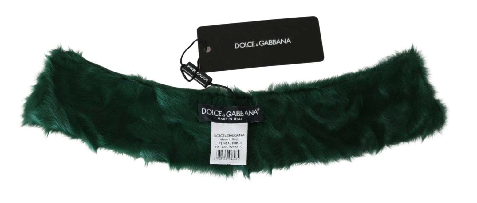 Luxurious Green Lambskin Scarf for Women - ventzia