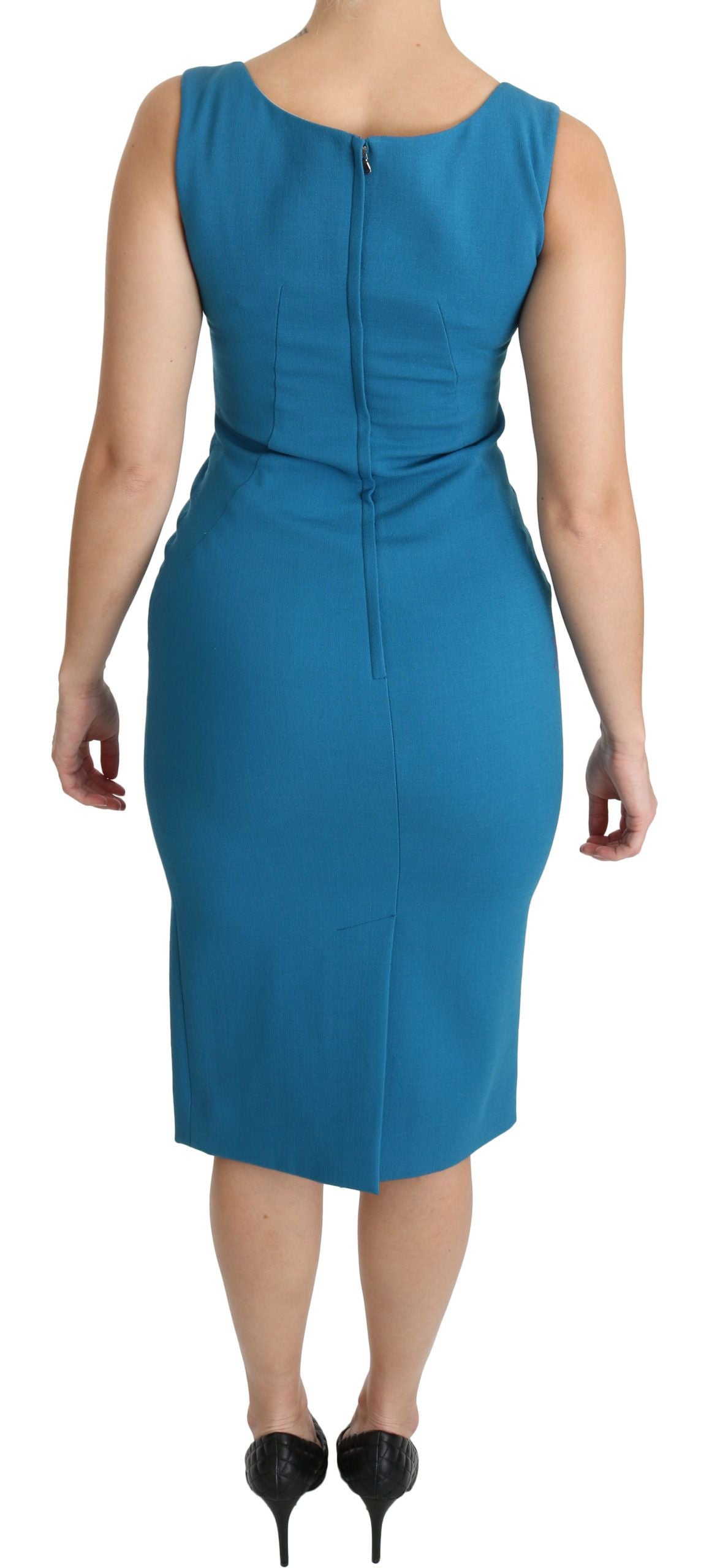 Elegant Sheath Knee-Length Wool Dress - ventzia
