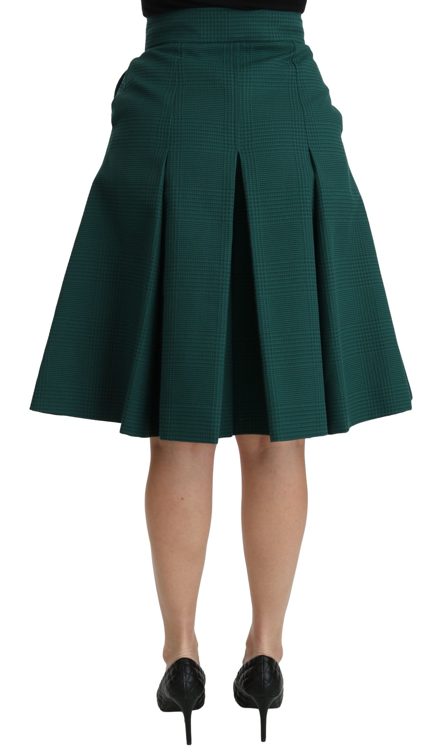 Elegant High Waist Knee Length Skirt - ventzia