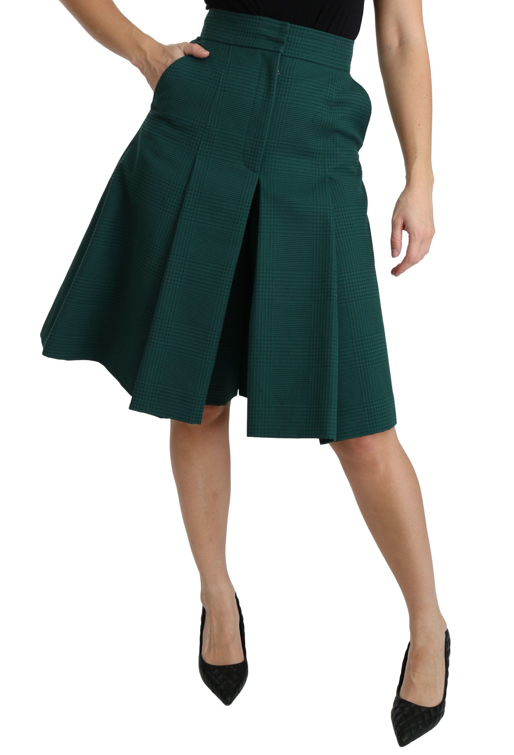Elegant High Waist Knee Length Skirt - ventzia