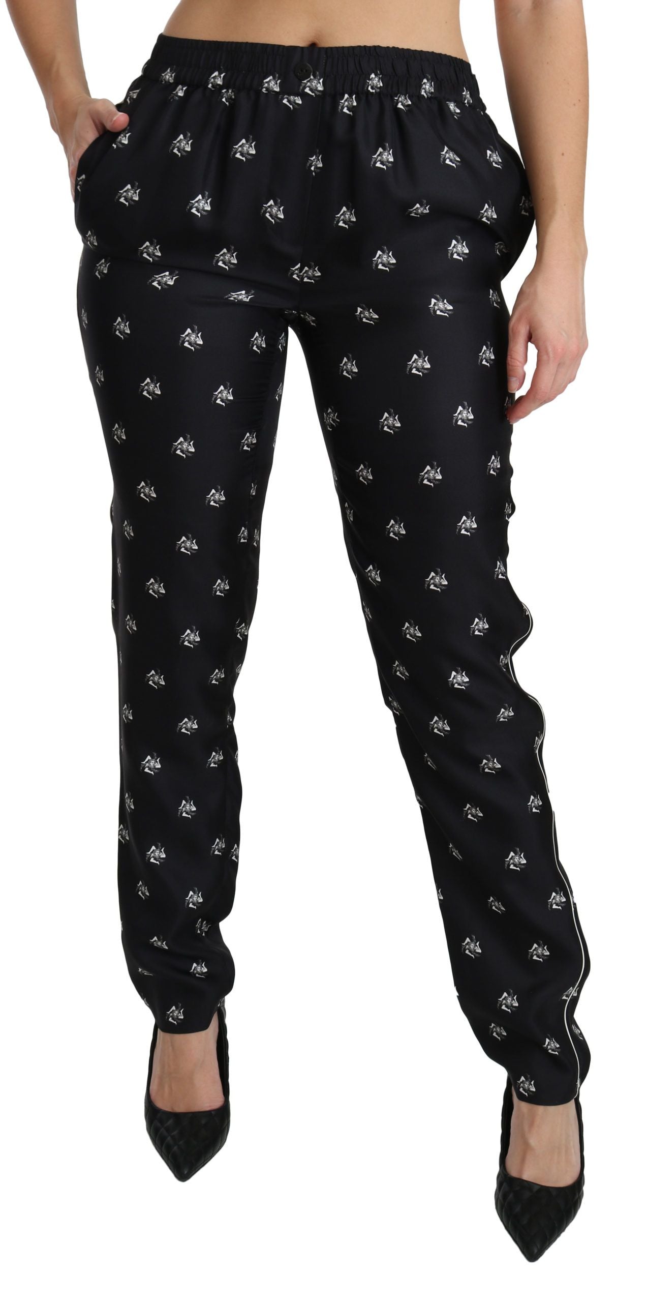 Elegant Mid Waist Skinny Silk Pants - ventzia