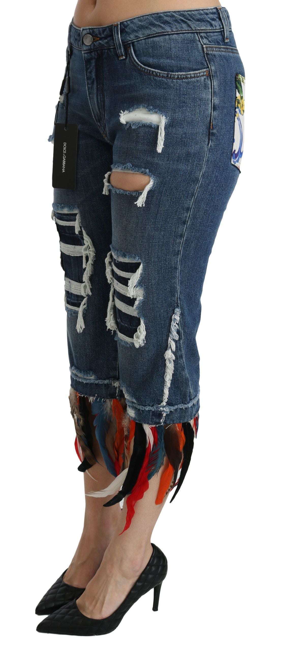 Chic Low Waist Cropped Jeans - ventzia
