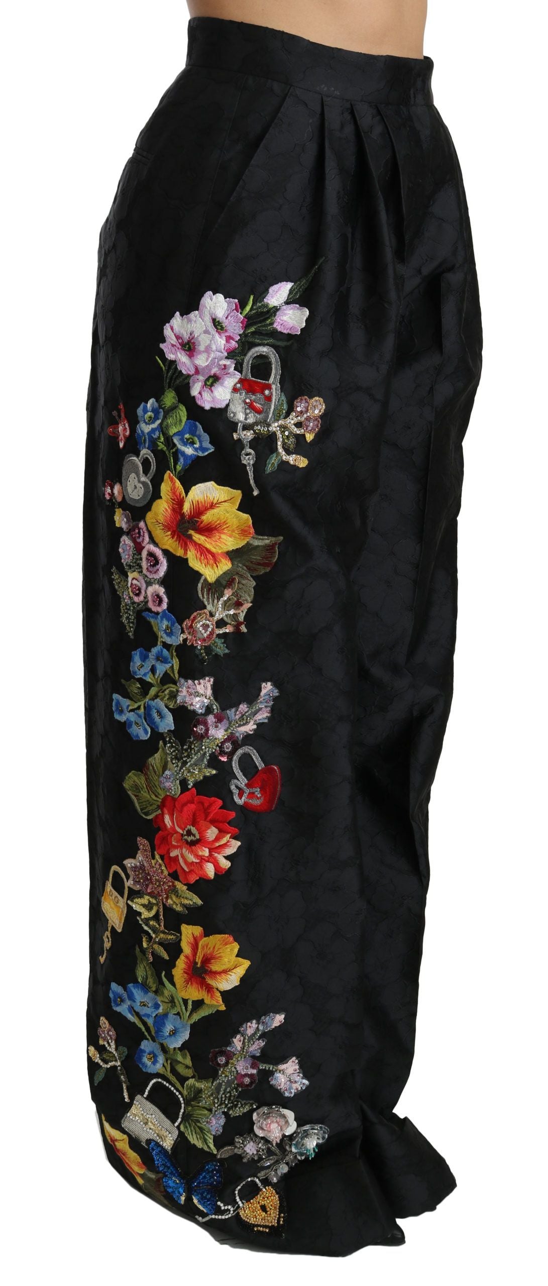 Elegant High Waist Wide Leg Floral Pants - ventzia