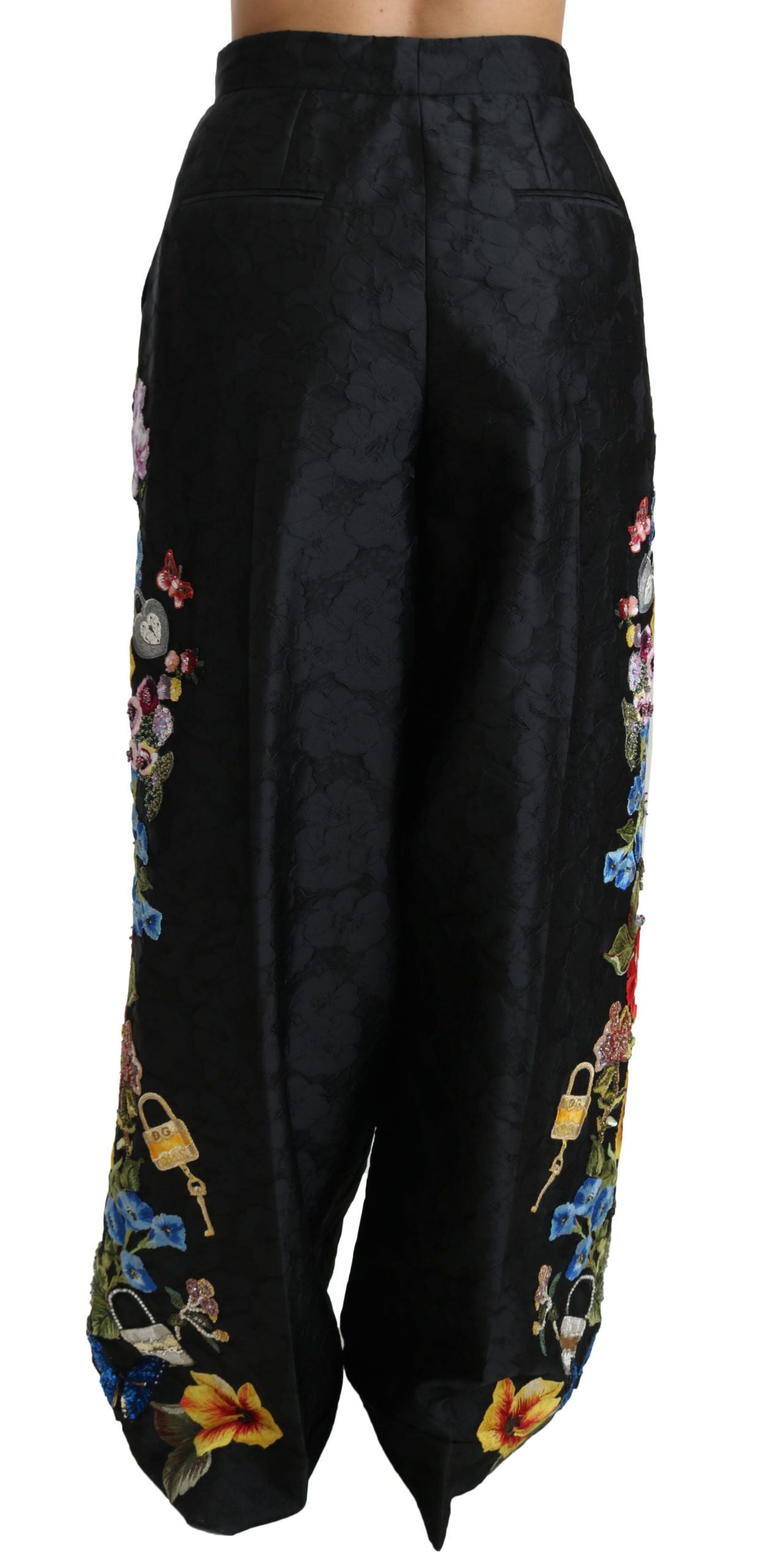 Elegant High Waist Wide Leg Floral Pants - ventzia