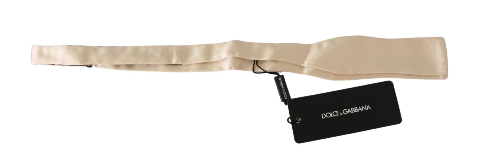 Elegant Beige Silk Bowtie - ventzia