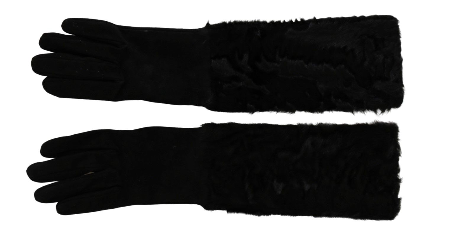Elegant Elbow Length Suede Gloves - ventzia