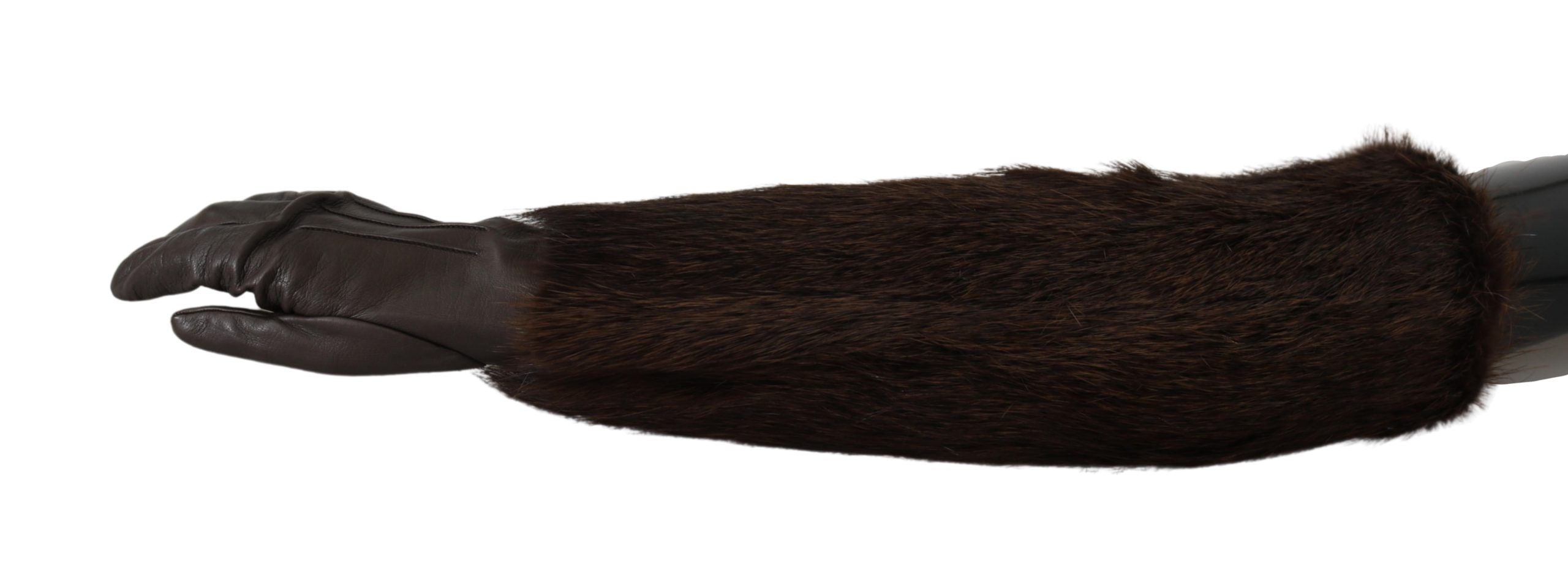 Elegant Elbow Length Leather Gloves - ventzia