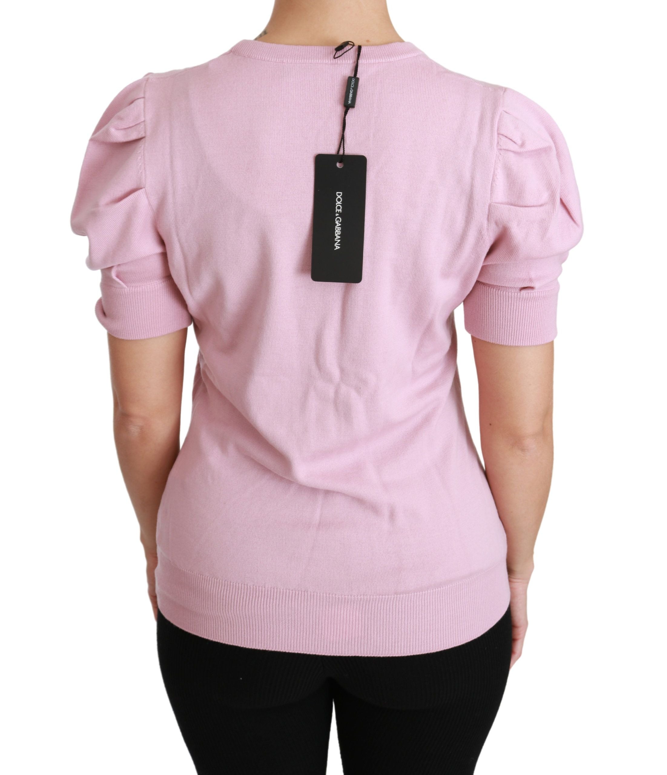 Elegant Embroidered Virgin Wool Blouse - ventzia