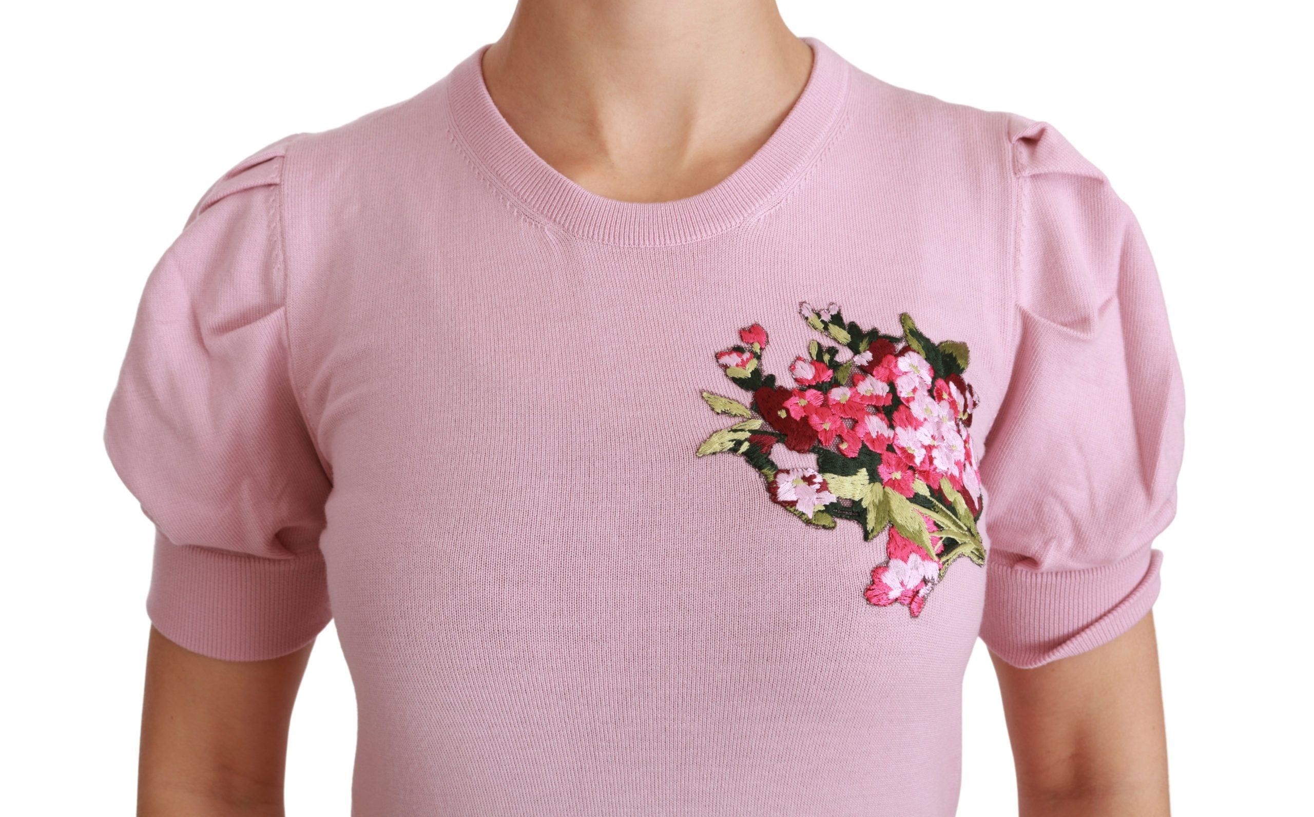 Elegant Embroidered Virgin Wool Blouse - ventzia