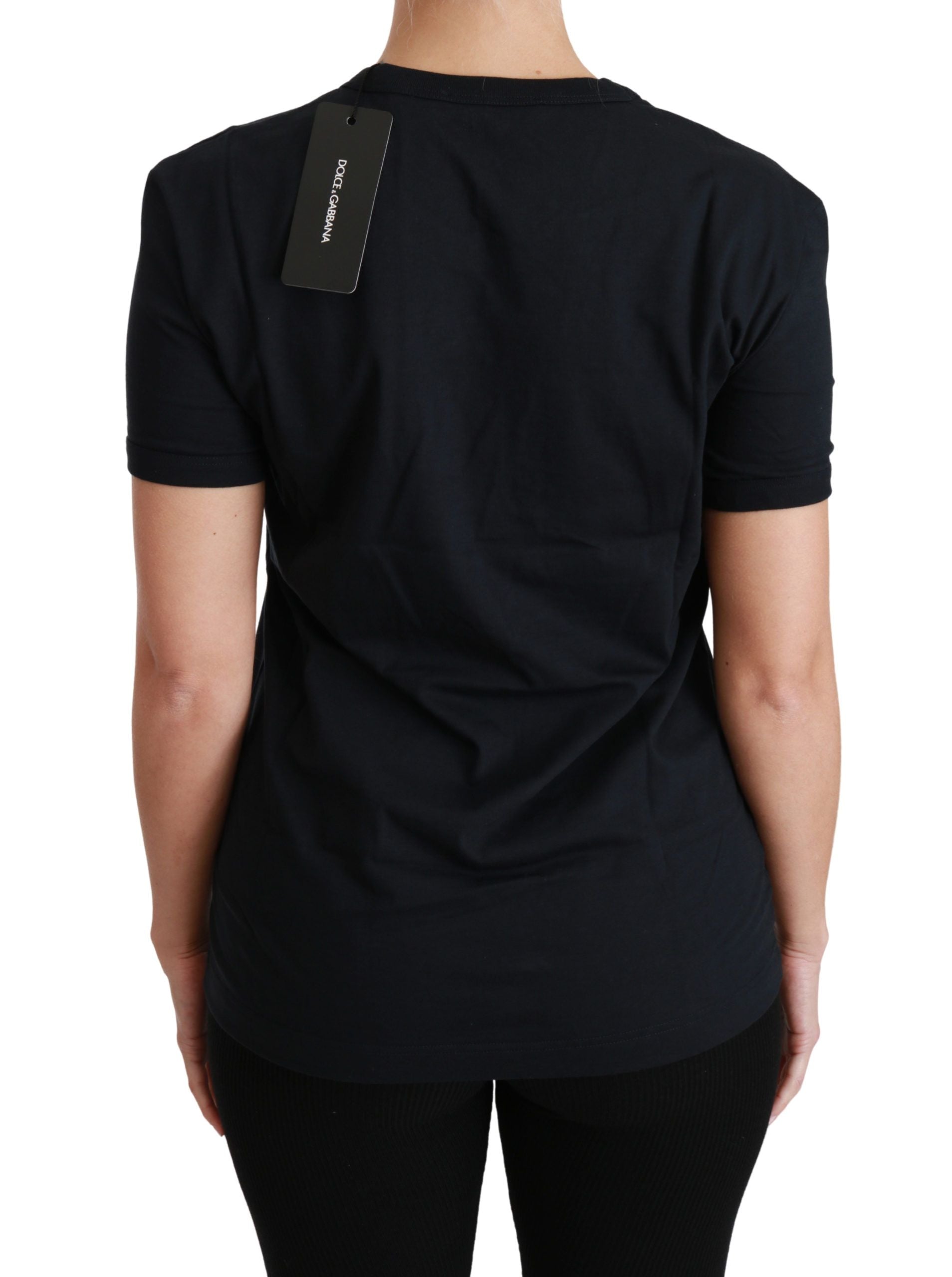 Elegant Crewneck Blue Amore Tee - ventzia