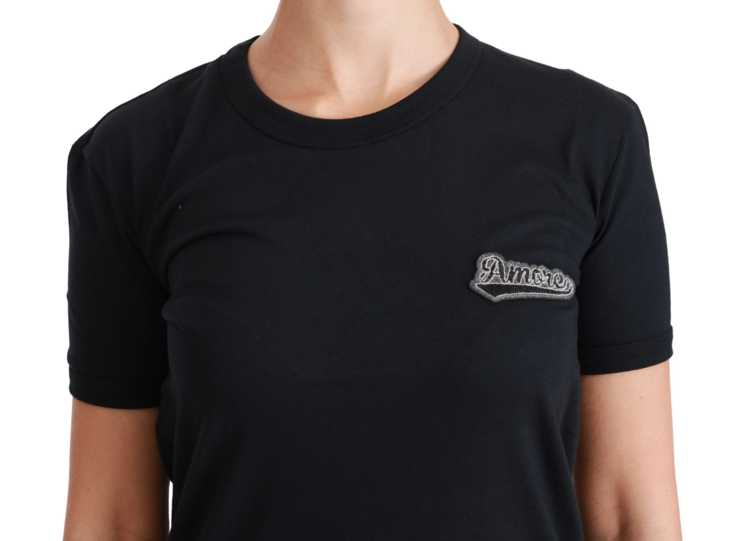 Elegant Crewneck Blue Amore Tee - ventzia