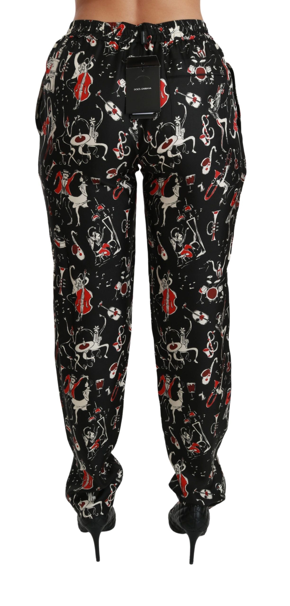Sleek Silk Slim-Fit Mid-Waist Pants - ventzia
