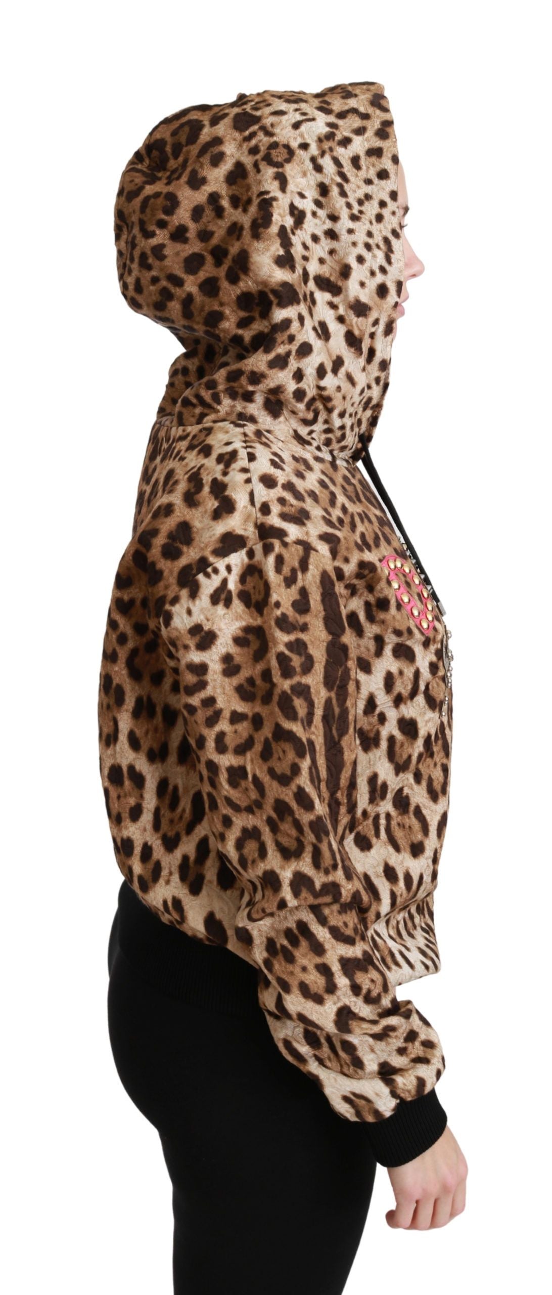Elegant Leopard Print Hooded Sweater - ventzia