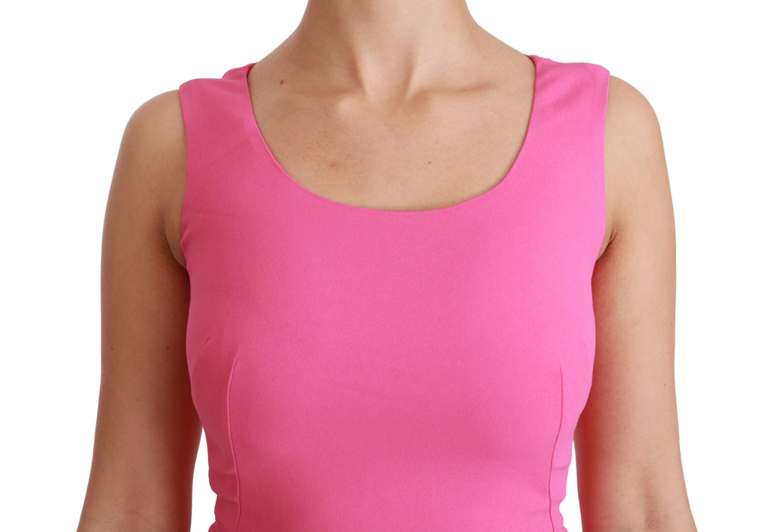 Chic Pink Sheath Mini Bodycon Dress - ventzia