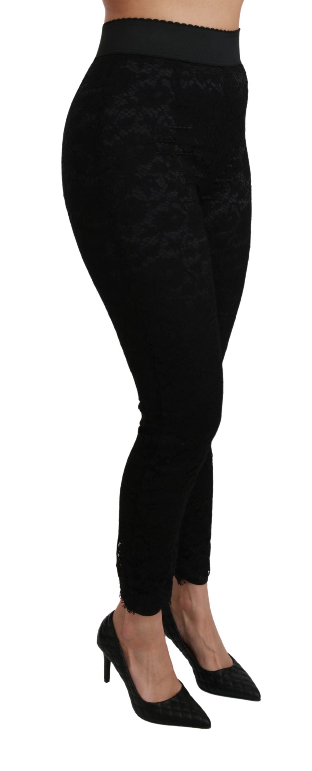 Elegant High Waist Lace Pants - ventzia