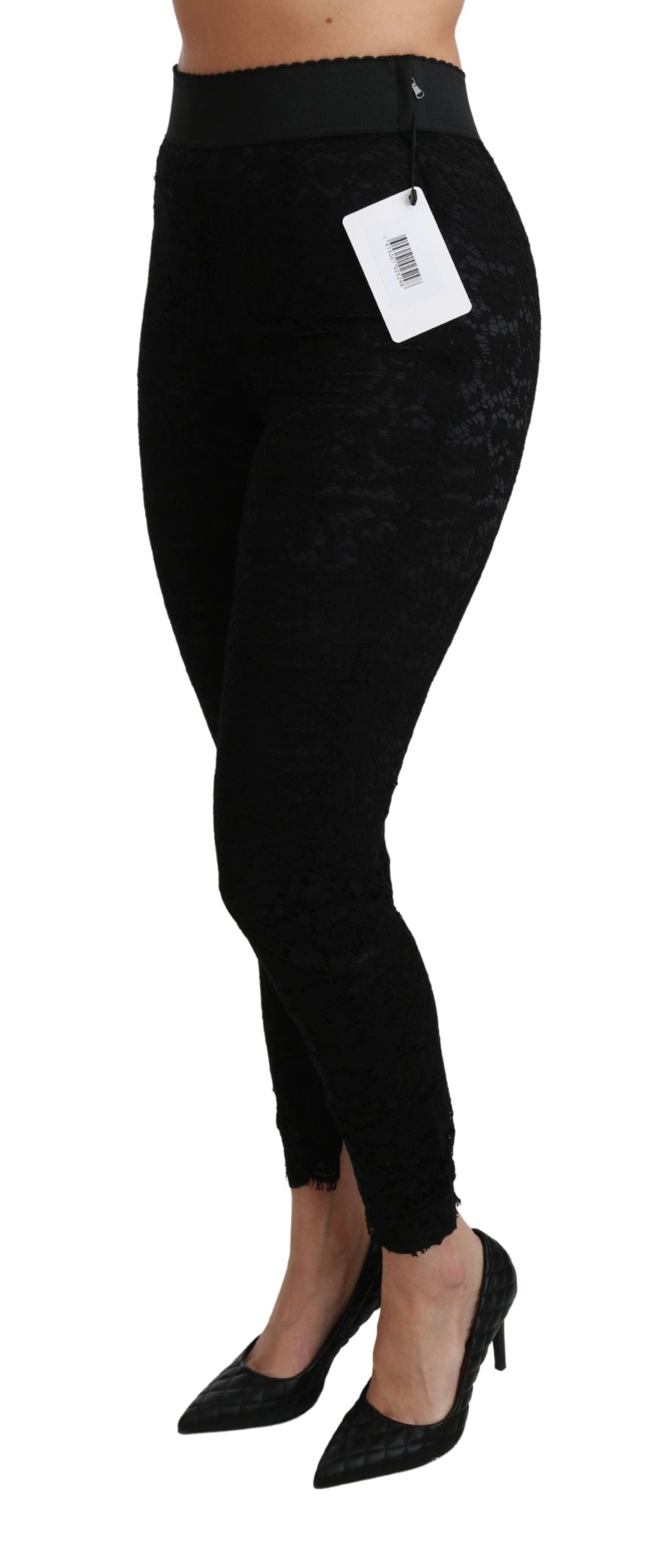Elegant High Waist Lace Pants - ventzia