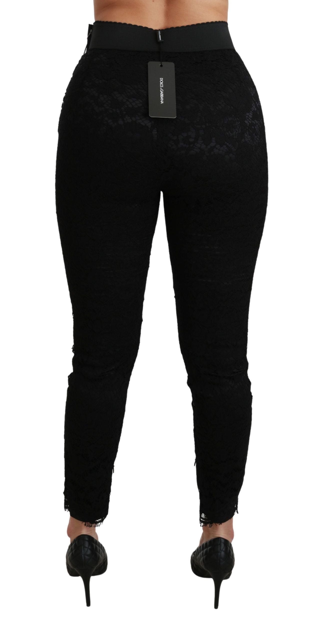Elegant High Waist Lace Pants - ventzia