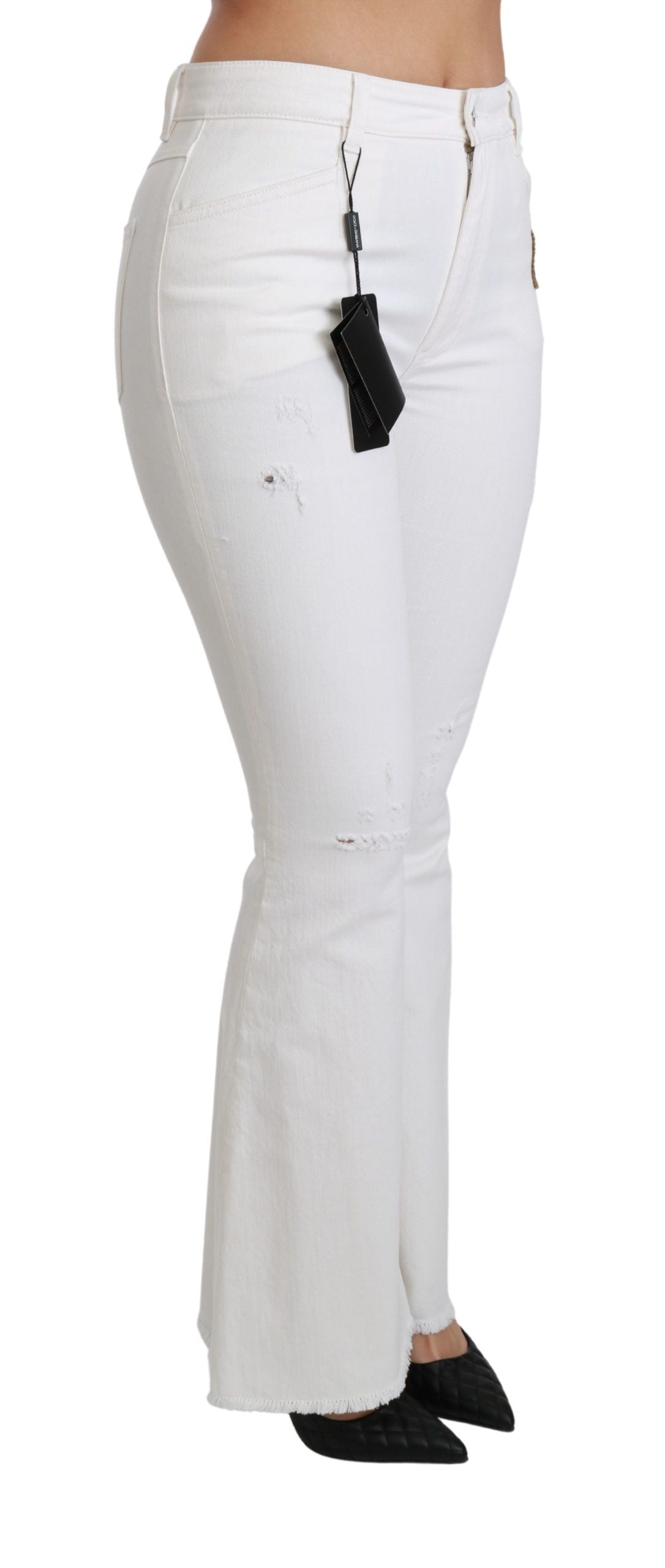Chic Flared Mid Waist Embroidered Pants - ventzia