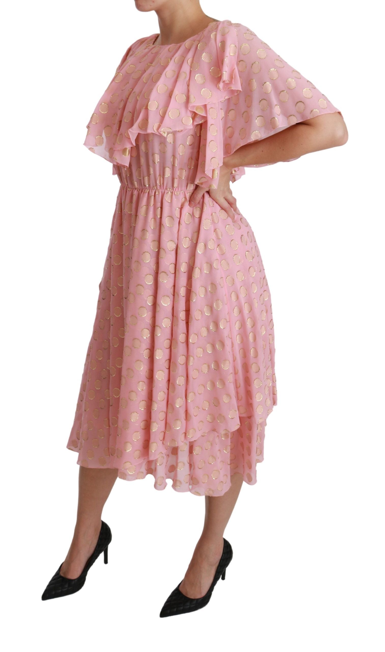 Elegant Pleated Midi A-Line Dress - ventzia