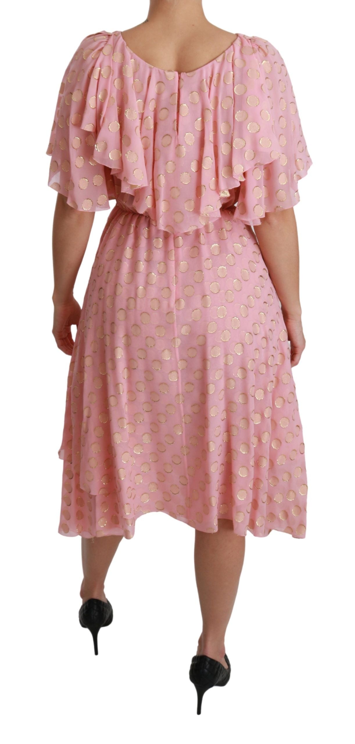 Elegant Pleated Midi A-Line Dress - ventzia