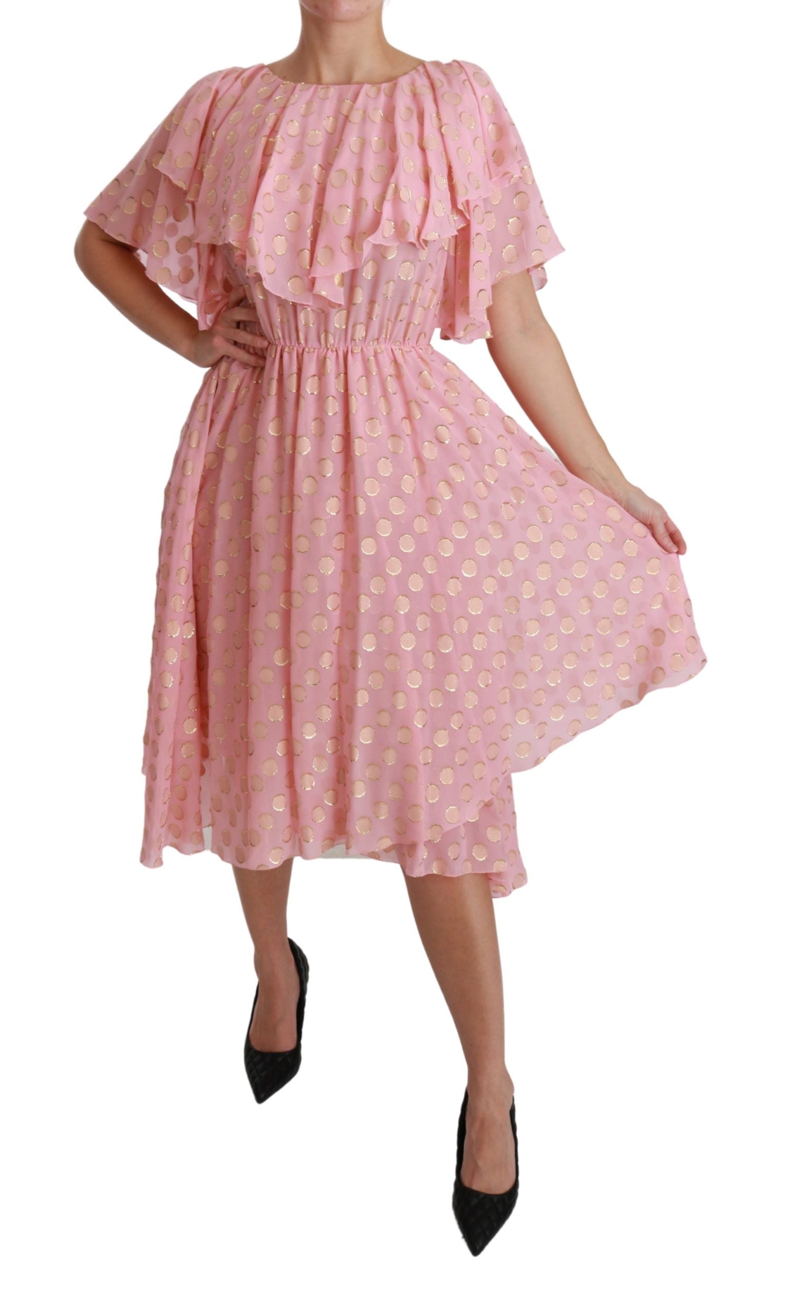 Elegant Pleated Midi A-Line Dress - ventzia