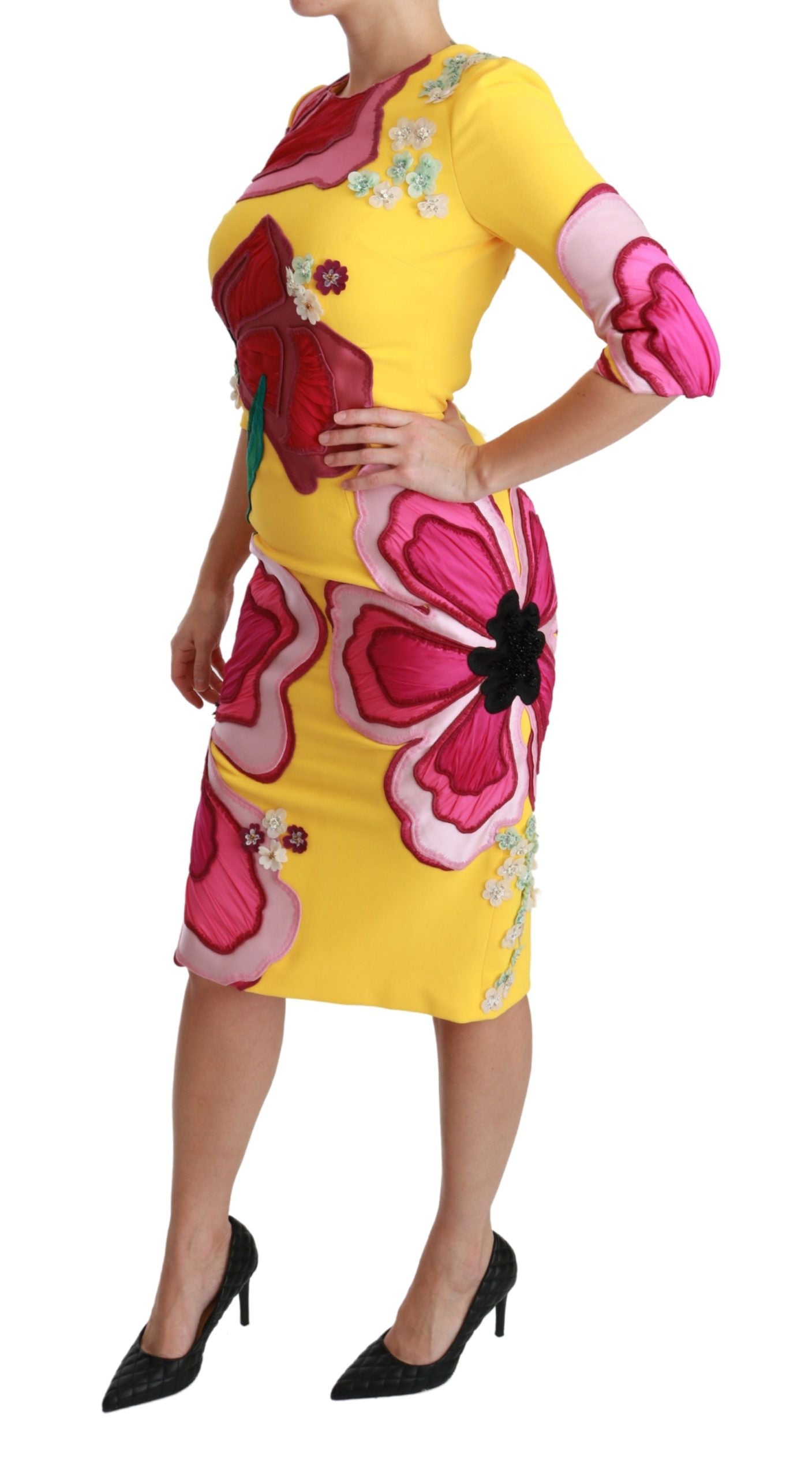 Sunshine Bloom Sheath Knee-Length Dress - ventzia
