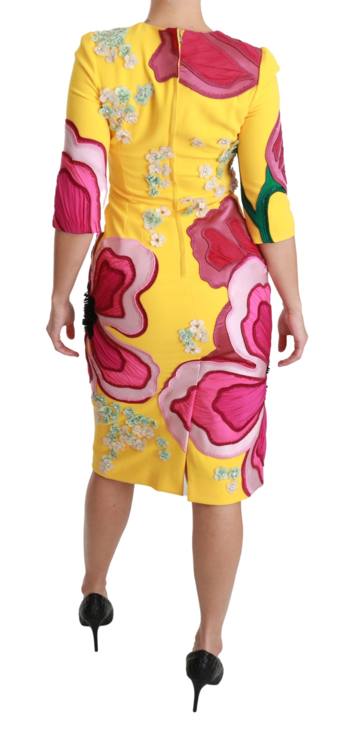 Sunshine Bloom Sheath Knee-Length Dress - ventzia