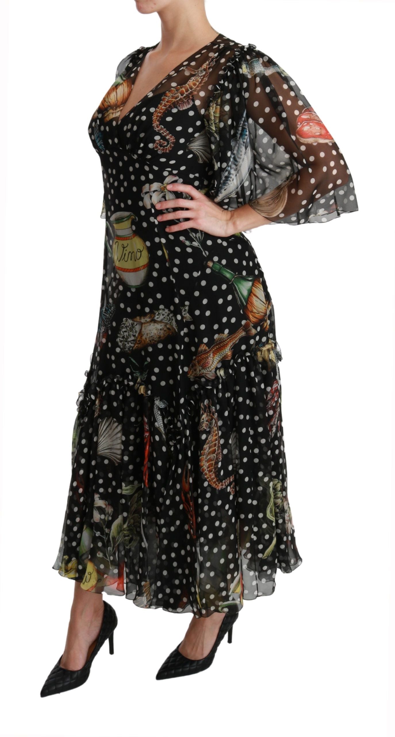Elegant Silk Pleated A-Line Maxi Dress - ventzia
