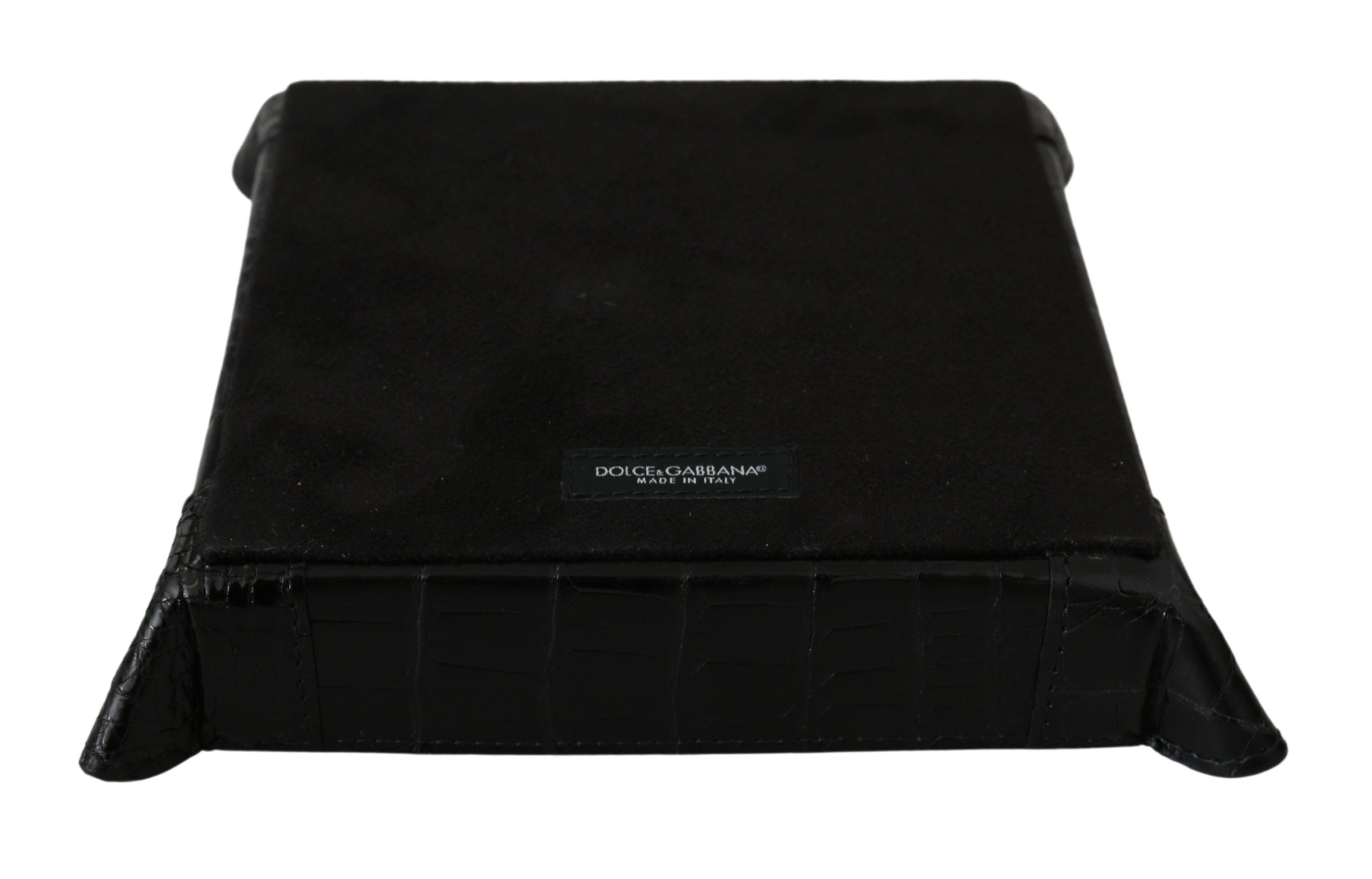 Elegant Black Exotic Skin Entry Tray - ventzia