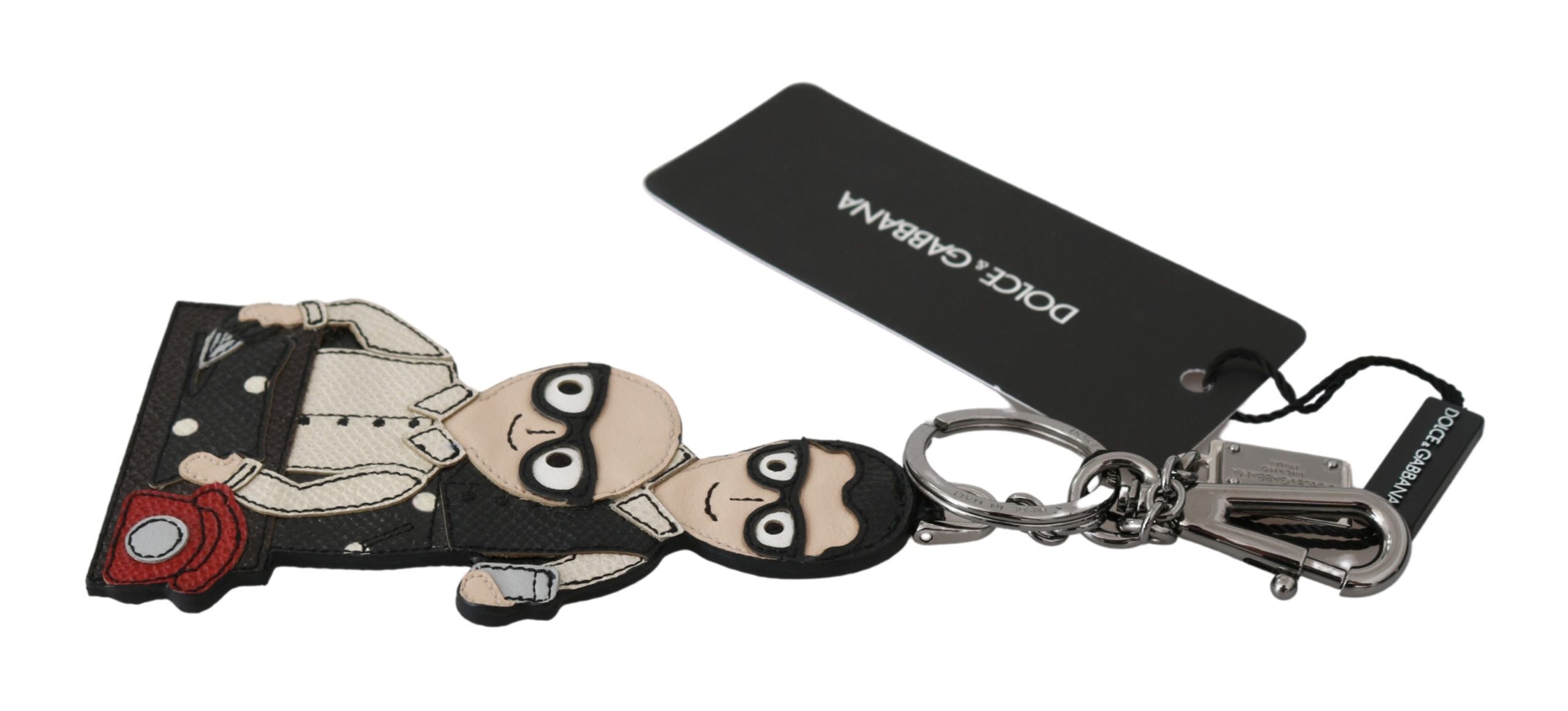 Elegant Trio-Tone Leather Keychain - ventzia