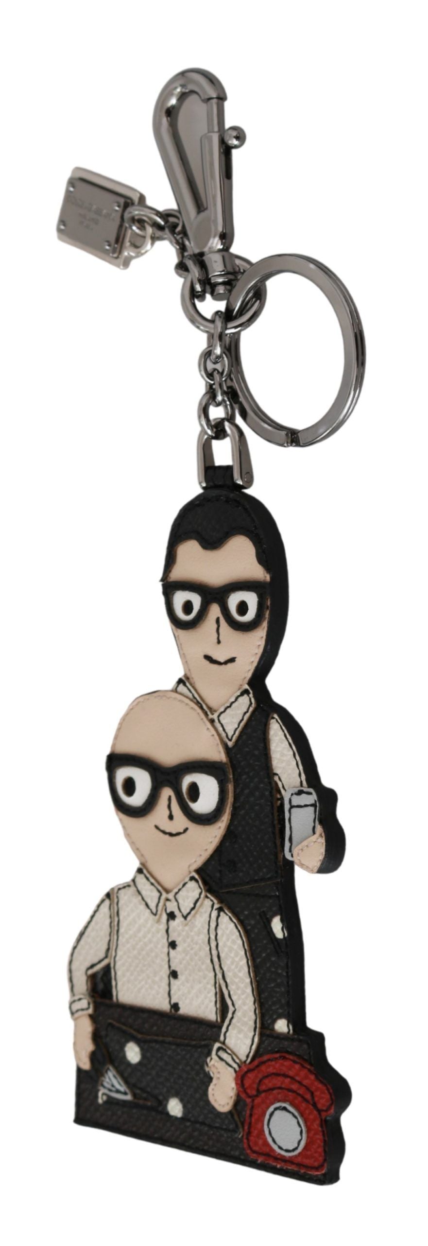 Elegant Tricolor Leather Keychain - ventzia