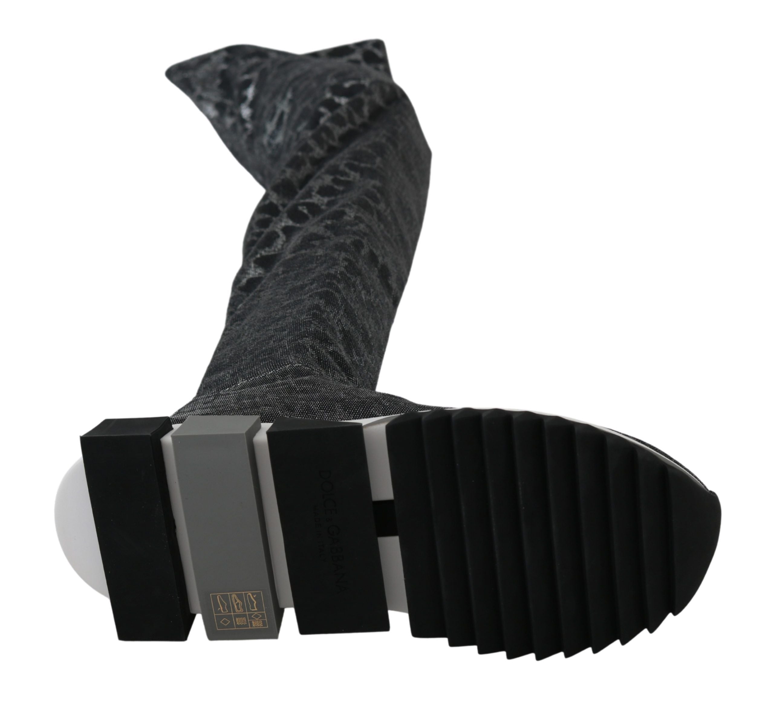 Elegant Leopard Booties Above Knee Shoes - ventzia