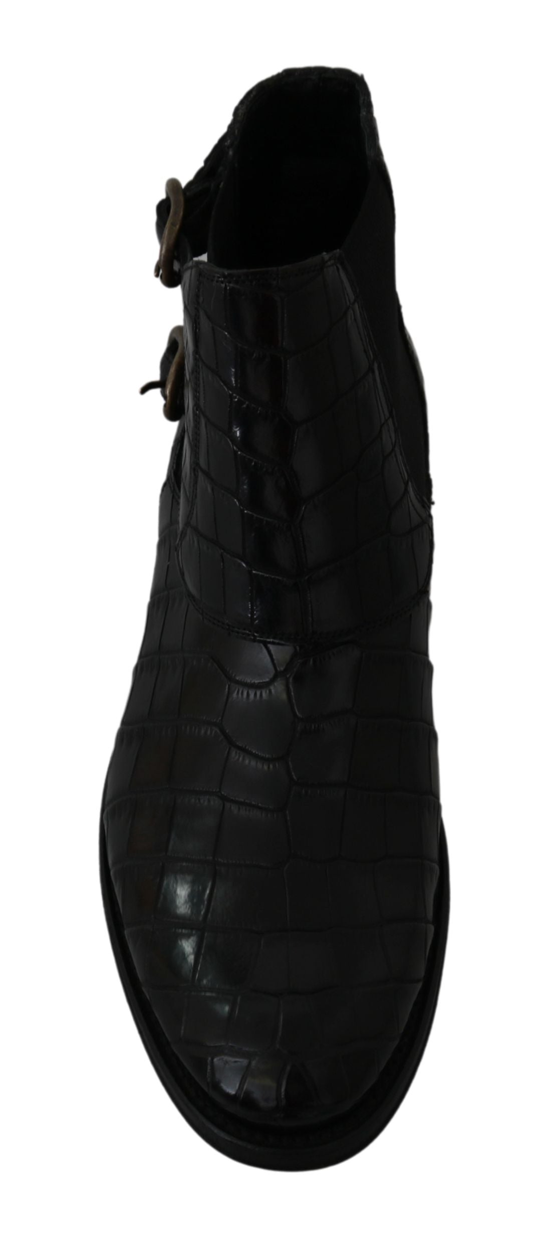 Elegant Derby Brogue Boots in Exotic Leather - ventzia