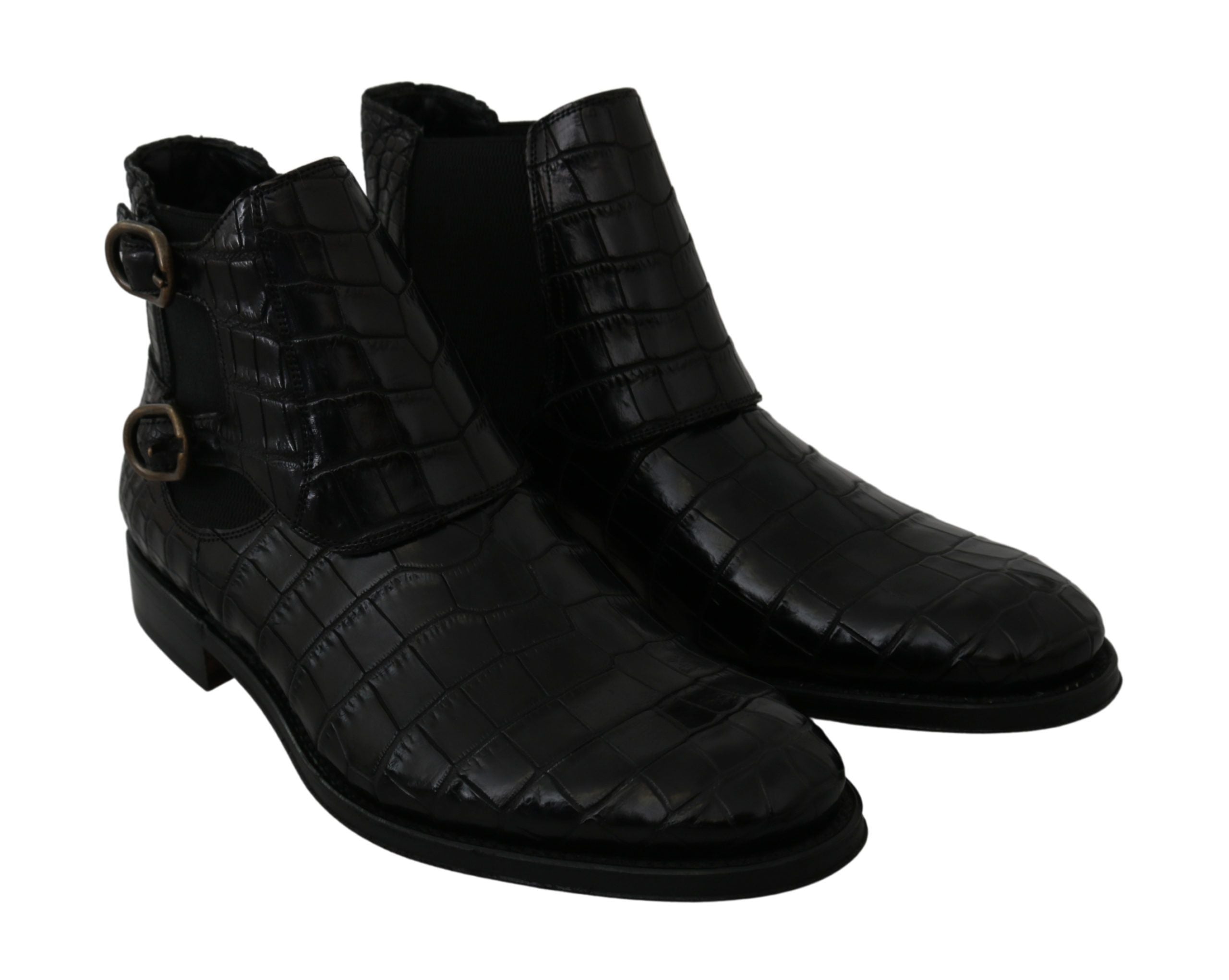 Elegant Derby Brogue Boots in Exotic Leather - ventzia