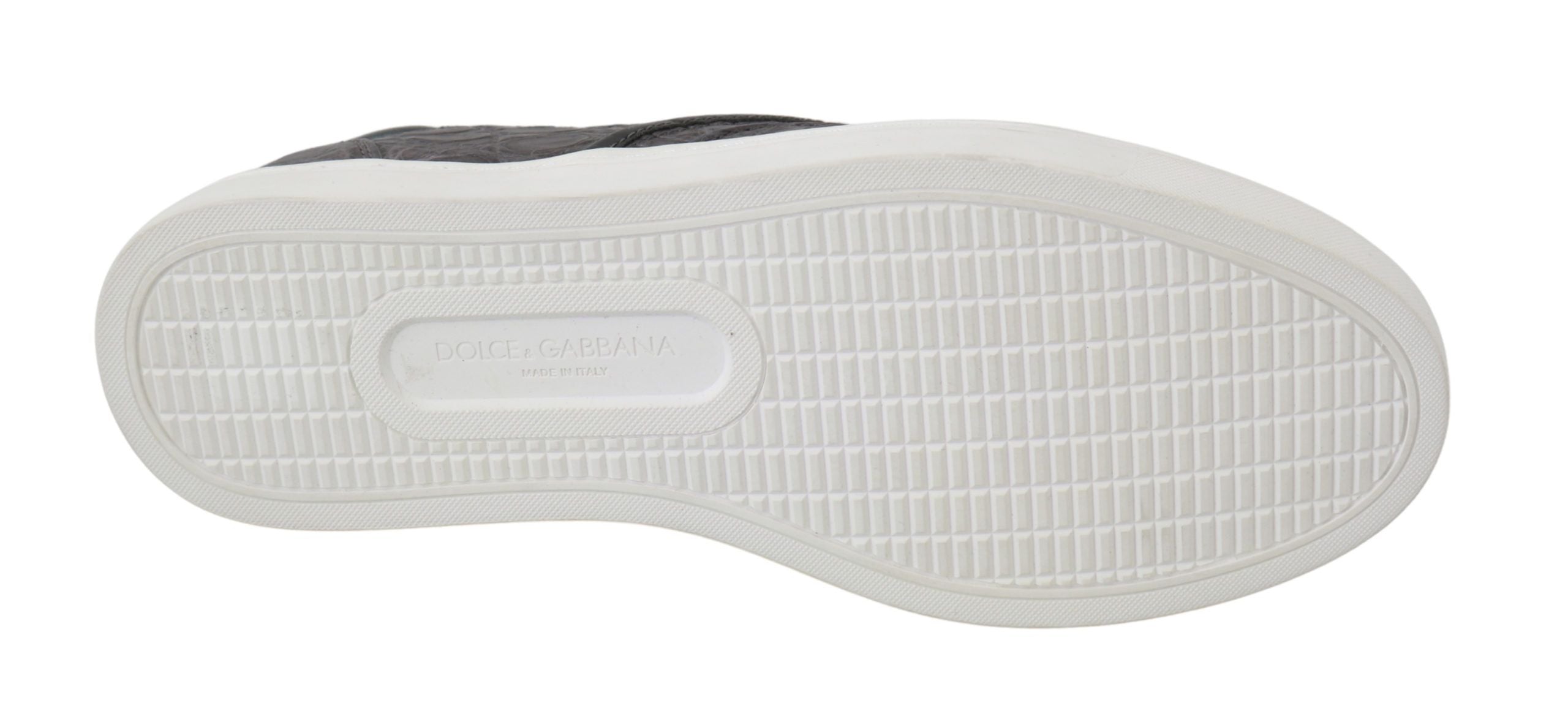 Elegant Gray Caiman Leather Loafers - ventzia
