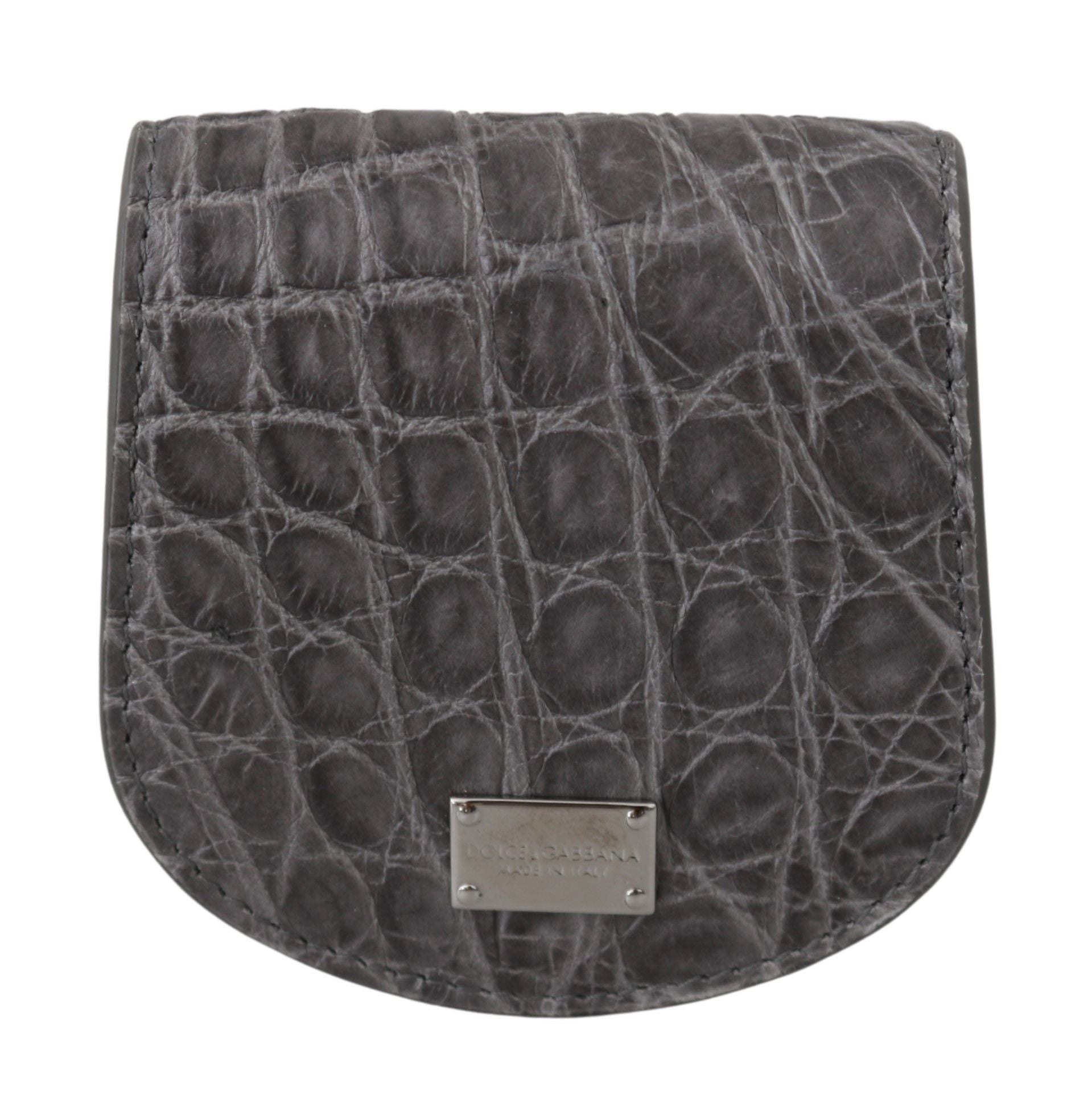 Exotic Gray Leather Condom Case Wallet - ventzia