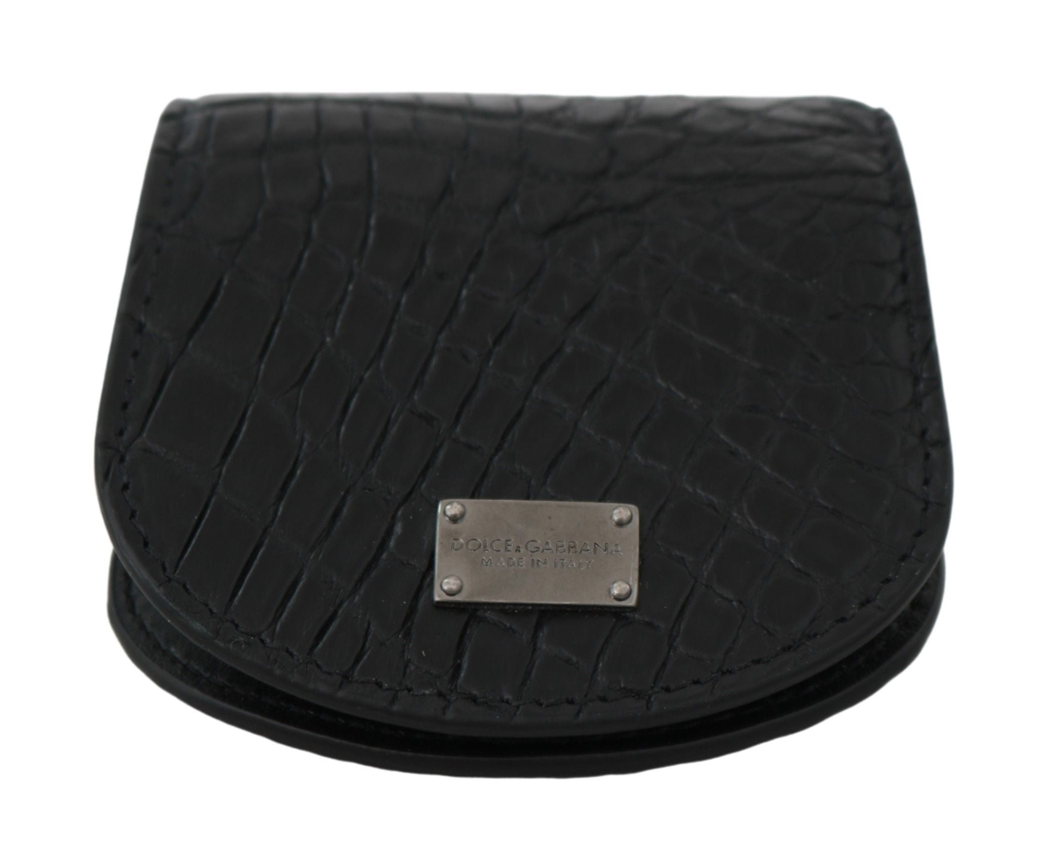 Sleek Black Leather Coin Case Wallet - ventzia