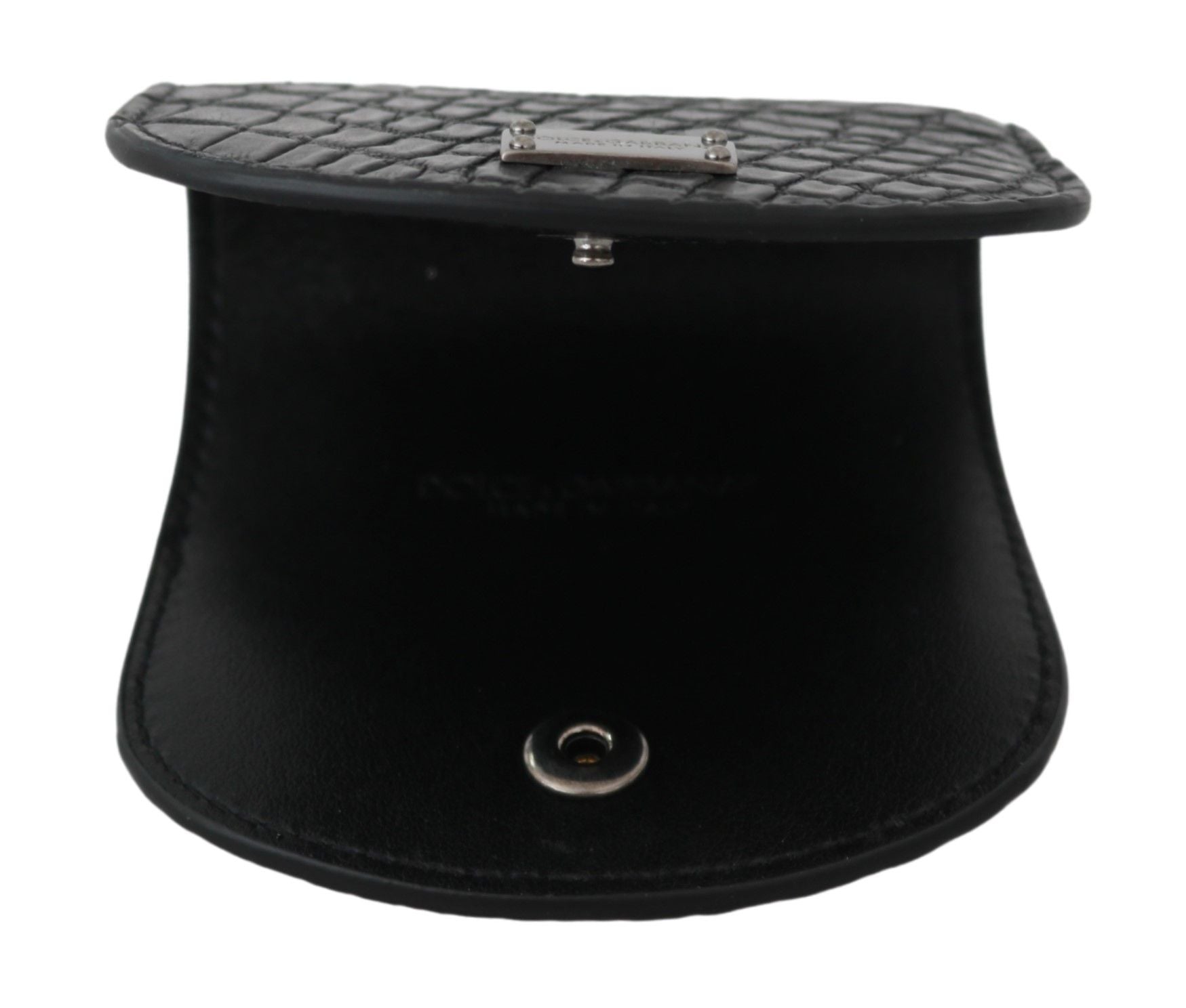 Sleek Black Leather Coin Case Wallet - ventzia