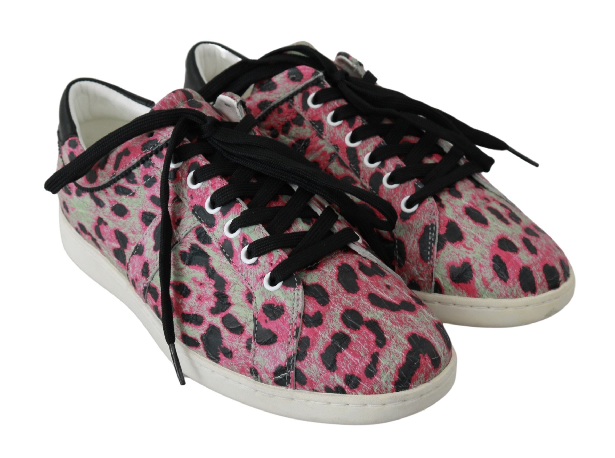 Multicolor Crocodile Leather Sneakers - ventzia