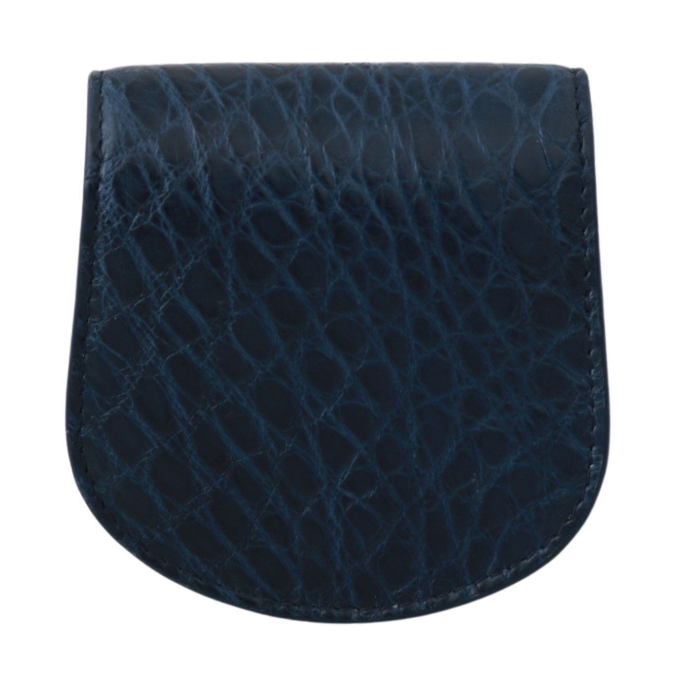 Elegant Blue Caimano Leather Condom Case Wallet - ventzia