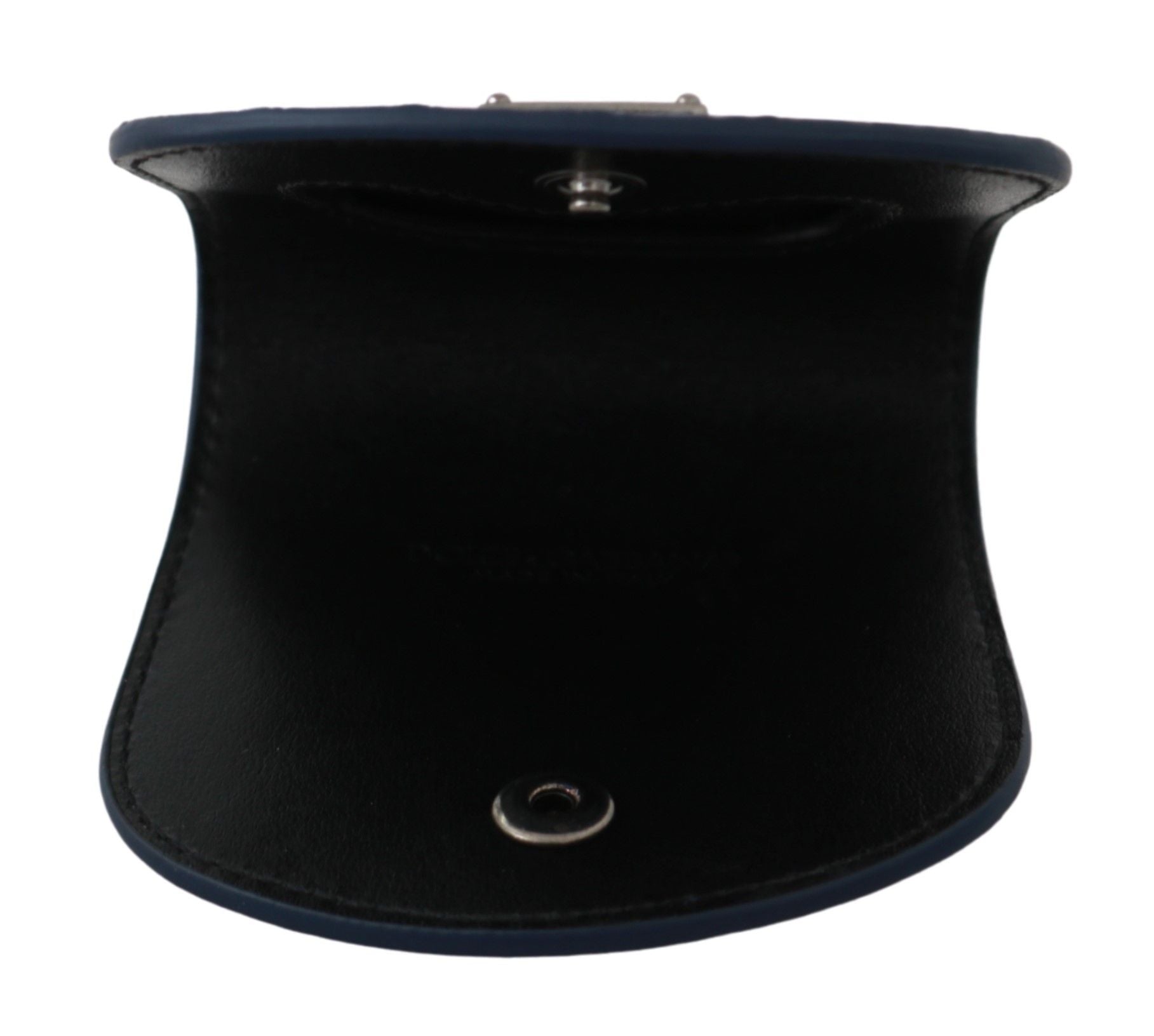 Elegant Blue Caimano Leather Condom Case Wallet - ventzia