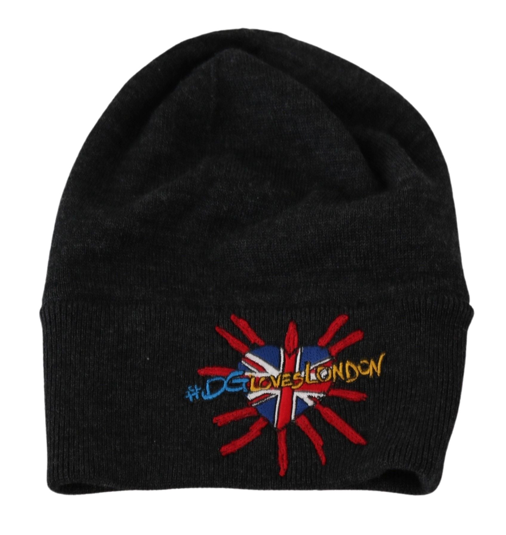 Chic Gray Beanie with Exclusive Embroidery - ventzia
