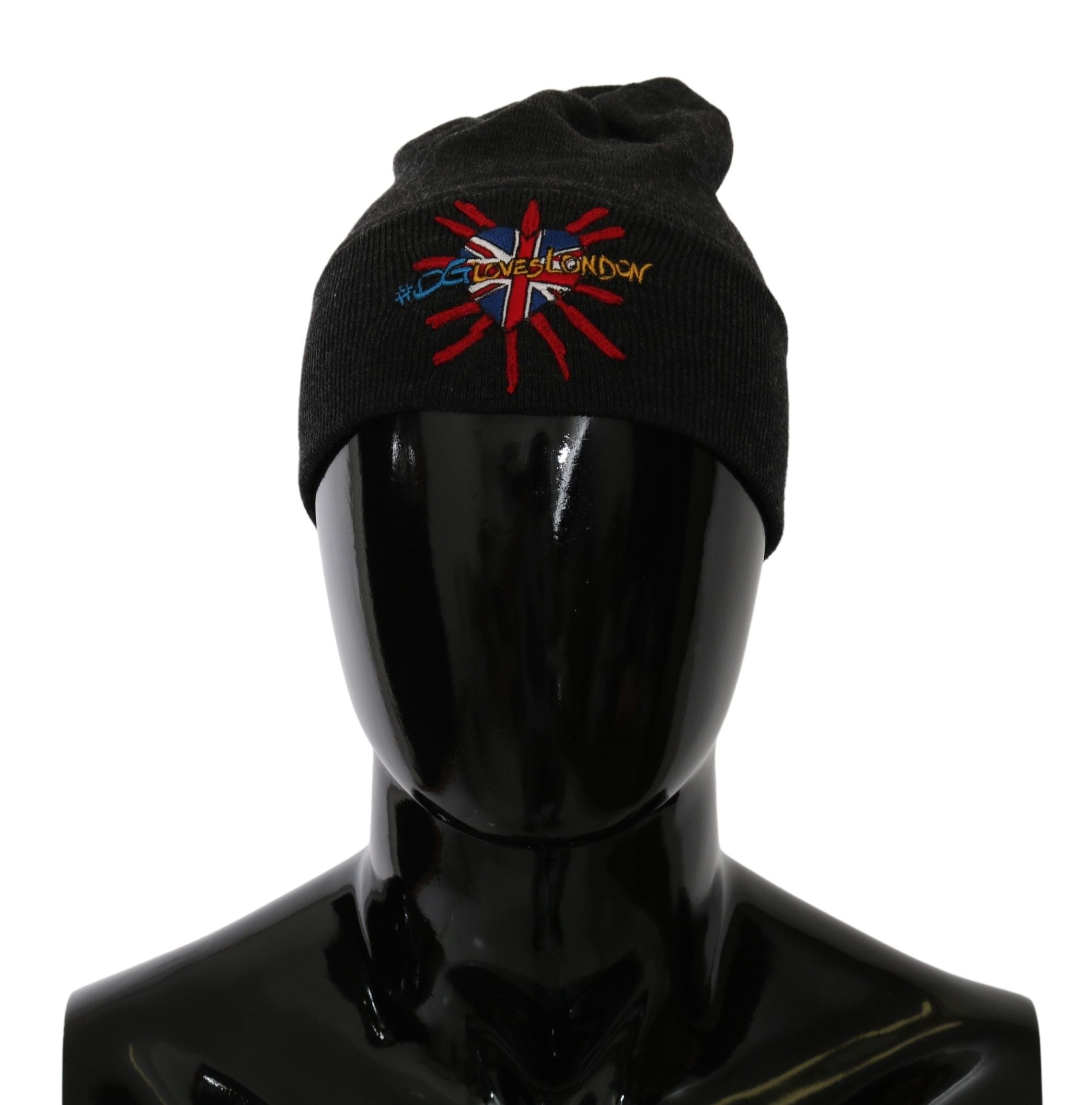 Chic Gray Beanie with Exclusive Embroidery - ventzia