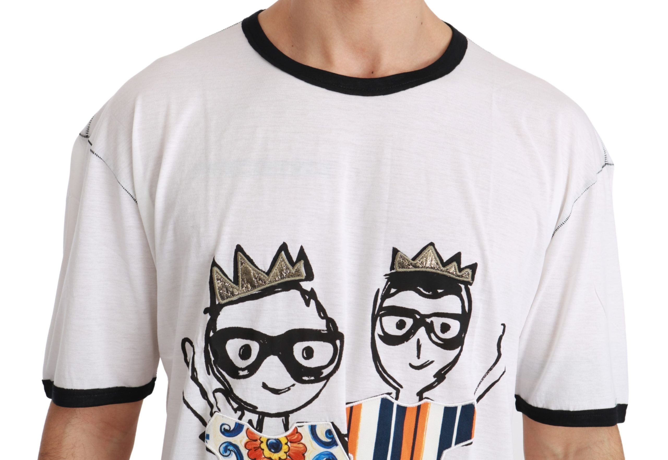 Elegant White Silk-Blend Men's T-Shirt - ventzia