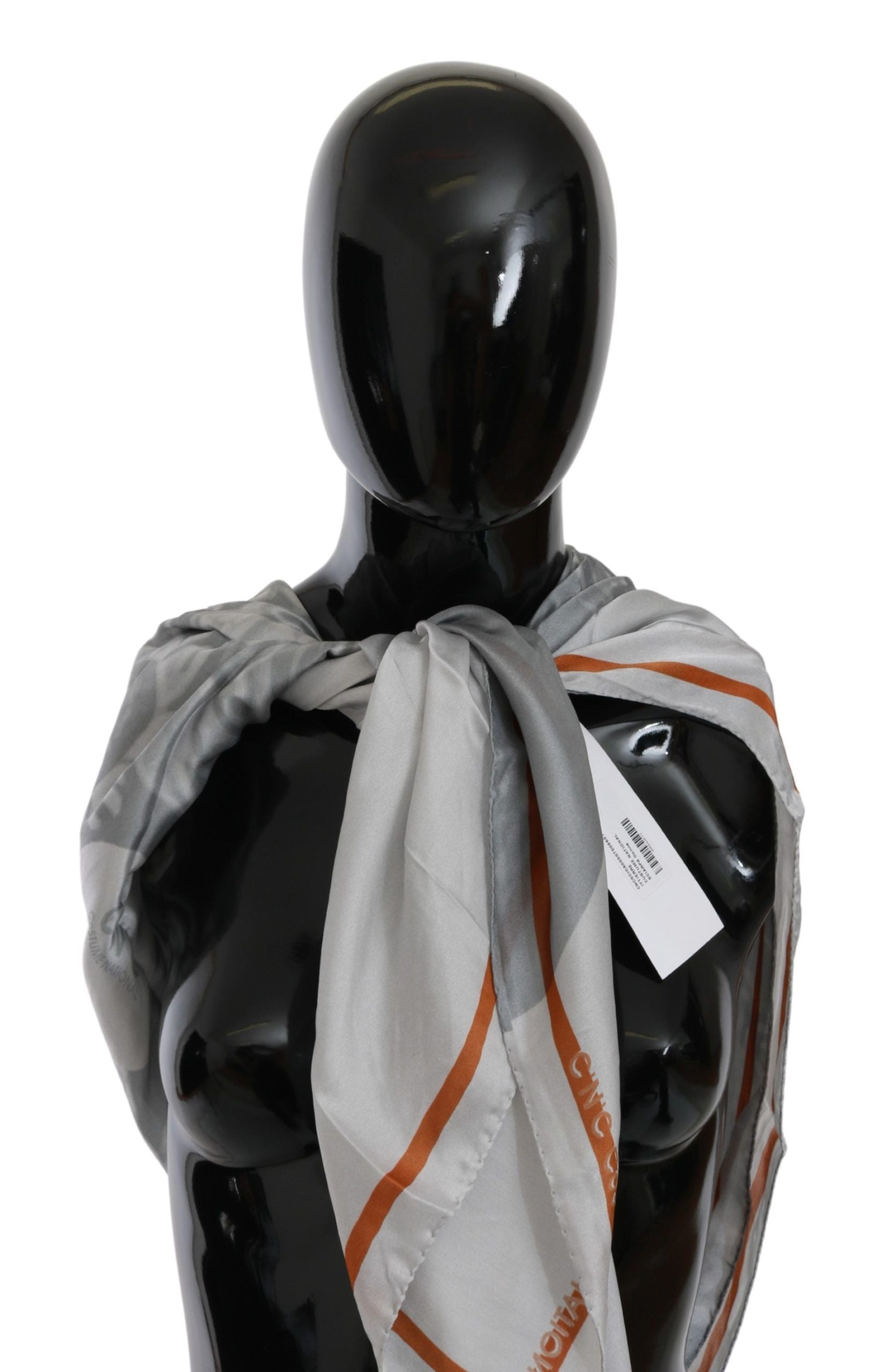 Elegant Floral Printed Silk Scarf - ventzia